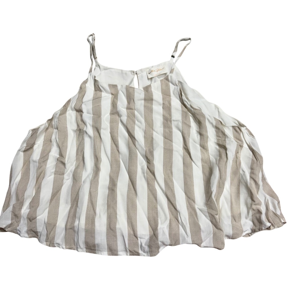 Allie‎ Rose Striped Tank Top Sleeveless Casual Summer Beach Cover Up L
